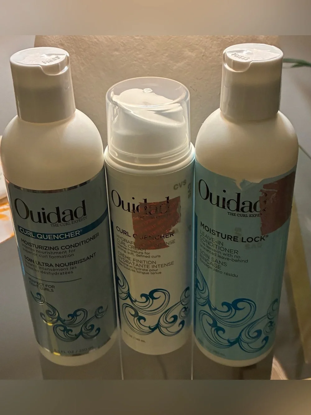 Ouidad Curl Quencher 3 Pc Bundle Conditioner Curl Crème Leave-In NEW